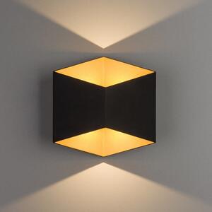 Vonkajšie nástenné svietidlo Nowodvorski TRIANGLES LED BLACK-GOLD 8141