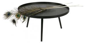 Čierny Drevený odkladací stolík Mesa – Ø60 cm ∅ 60 × 34 cm WOOOD