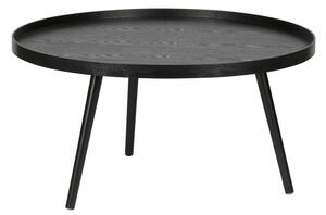 Čierny Drevený odkladací stolík Mesa – Ø78 cm ∅ 78 × 39 cm WOOOD