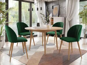 Okrúhly stôl Botiler FI 100 so 4 stoličkami ST100 04, Farby: natura, Potah: Magic Velvet 2225 Mirjan24 5903211162305