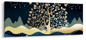 Obraz zlatého stromu (120x50 cm)