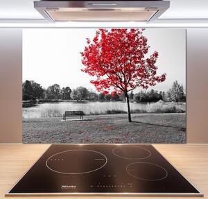 Panel do kuchyne Červený strom pl-pksh-100x70-f-76838967