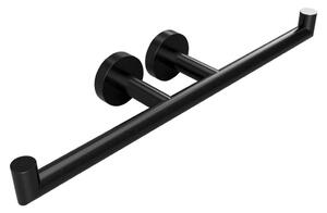 SAPHO - X-ROUND BLACK, dvojitý držiak toaletného papiera, čierna, XB703