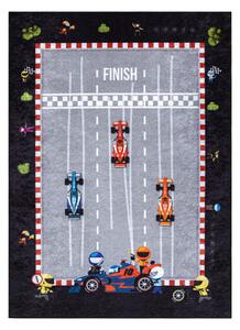 Detský koberec JUNIOR 52108.801 pretekár / Formula 1, sivý