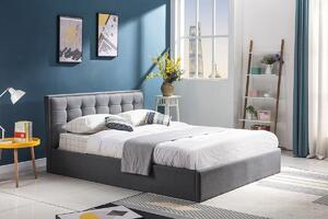 Halmar Čalúnená posteľ s úložným priestorom PADVA sivá 90x200