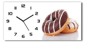 Vodorovné Sklenené hodiny na stenu Buchta s čokoládou