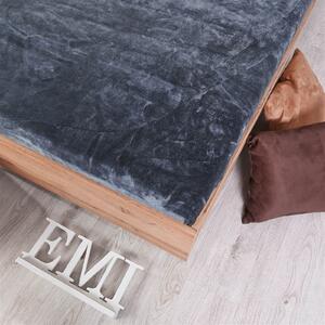 Plachta posteľná z mikroplyšu sivá EMI: Plachta 180x200