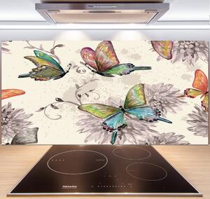 Panel do kuchyne Motýle a kvety pl-pksh-140x70-f-90122536
