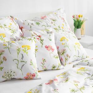Goldea bavlnené posteľné obliečky - kvitnúca lúka 140 x 220 a 70 x 90 cm