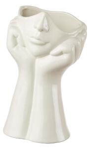 1M254 Váza FACE WOMAN biela H26cm