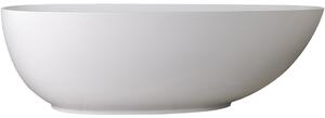 CERANO - Voľne stojaca vaňa z liateho mramoru Aura - biela matná - 180x90 cm