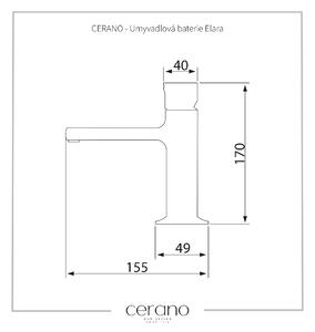 CERANO - Umývadlová stojanková batéria Elara - nízka - čierna matná