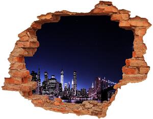 Diera 3D v stene nálepka Brooklyn bridge nd-c-66983366