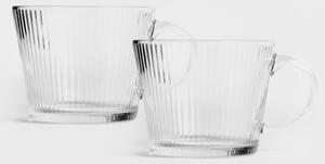 Sada dvoch šálok GLASSIC rebrované 718182 420 ml (2 ks)