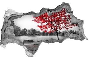 Nálepka fototapeta 3D výhľad Red tree nd-b-76838967
