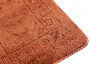 Kúpeľňový koberček MONO 1030 NEW BROWN 4605 1PC grécky, hnedý