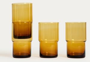 Sada pohárov IRMA jantárová 790768 450 ml (4 ks)