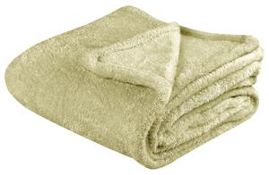 Deka zelená polyester umelá kožušina 125 x 150 cm prikrývka textil doplnky obývacia izba spálňa