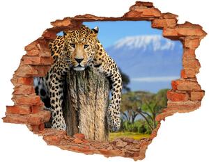 Samolepiaca nálepka fototapeta Leopard na pni nd-c-66888484