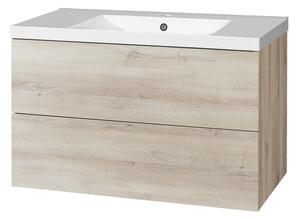 Mereo Mereo, Aira, kúpeľňová skrinka s umývadlom z liateho mramoru 101 cm, MER-CN722M
