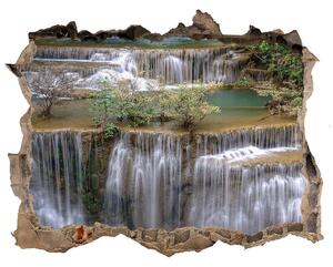 Díra 3D ve zdi nálepka Vodopád v lese nd-k-126131664