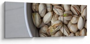 Obraz - pistácie (s hodinami) (90x30 cm)