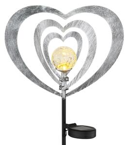Globo 36580 - LED Solárne svietidlo LED/0,06W/3V IP44 strieborné srdce