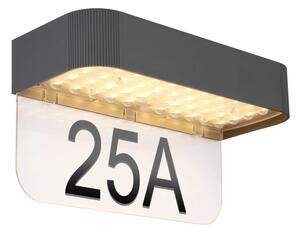 Globo 36790 - LED solárne domové číslo LED/6W/3,7V IP54