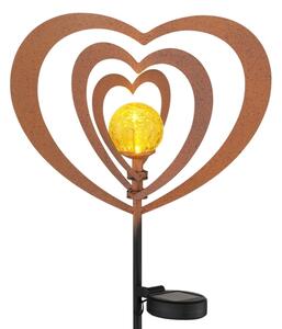 Globo 36580R - LED solárne svietidlo LED/0,06W/3V IP44 hrdzavé srdce