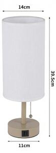 Brilagi - Stolová lampa s USB portom TABLON 1xE27/25W/230V béžová/biela
