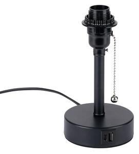 Brilagi - Stolová lampa s USB portom TABLON 1xE27/25W/230V čierna/béžová