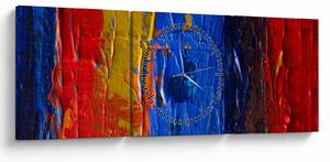 Obraz maliarskych farieb (s hodinami) (90x30 cm)