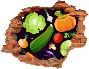 Nálepka fototapeta 3D výhľad Farebné zeleniny