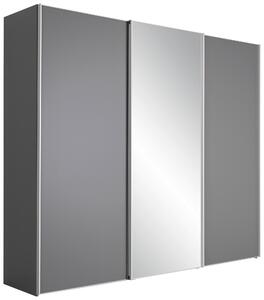 SKRIŇA S POS. DVER. – HOR.VED, tmavosivá, 280/240/68 cm Moderano - Skrine