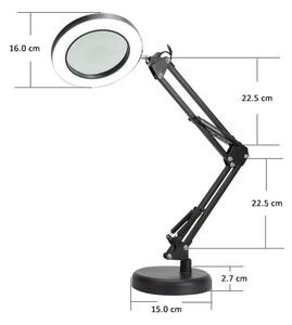 LED Stmievateľná stolná lampa s lupou LED/10W/230V 3000/4500/6000K