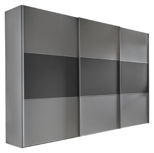 SKRIŇA S POS. DVER. – HOR.VED, antracitová, svetlosivá, 280/222/68 cm Moderano - Spálňové sety