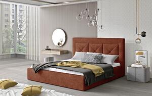 Drevko Manželská posteľ s úložným priestorom Cloe - Dora 63 - 160 x 200 cm, Červená