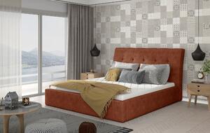 Drevko Čalúnená posteľ Inge - Dora 63 - 140 x 200 cm, Červená
