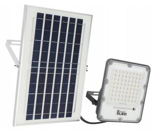 LED stmievateľný solárny reflektor LED/50W/3,2V 5000K 6000 mAh IP65 čierny + diaľkové ovládanie
