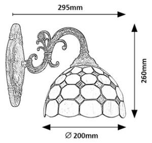 Brilagi - Tiffany vitrážová nástenná lampa DORAN 1xE27/40W/230V