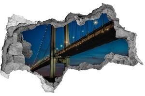 Fototapeta diera na stenu 3D Brooklyn bridge nd-b-85968041