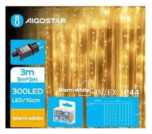 Aigostar - LED Vonkajšia vianočná reťaz 300xLED/8 funkcií 6x3m IP44 teplá biela