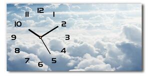 Vodorovné Sklenené hodiny na stenu Mraky z vtáčieho pohľadu