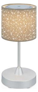 Brilo - LED stmievateľná nabíjacia stolná lampa LOLE LED/3W/5V IP44 strieborná