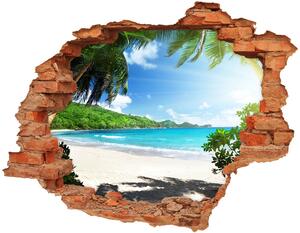 Samolepiaca diera na stenu Seychelles beach nd-c-61788906