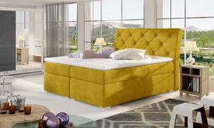Drevko Čalúnená posteľ Balvin - Omega 68 - 140 x 200 cm, Žltá