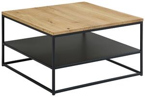 KONFERENČNÝ STOLÍK, čierna, farba duba, drevo, kov, 75/75/40 cm Boxxx - Stolíky do obývačky, Online Only