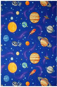 Detský koberec Galaxy planéty, rakety
