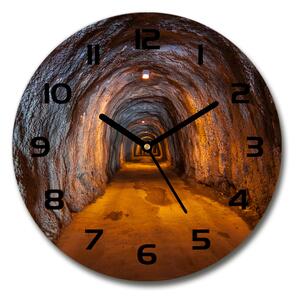Sklenené hodiny okrúhle Podvodné tunel