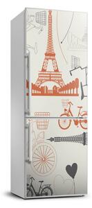 Nálepka tapeta na chladničku Symboly Francúzsko